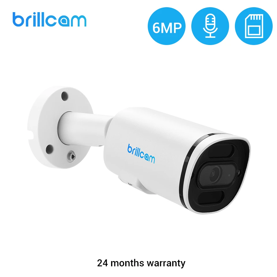 Brillcam 5MP6MP POE IP камера 30 м встроенный микрофон сетевая с глубоким обучением