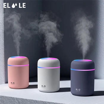 

USB Mini Protable Air Humidifier Ultrasonic Aroma Oil Essential Diffuser Mist Maker With Colorful Light For Home Car Office
