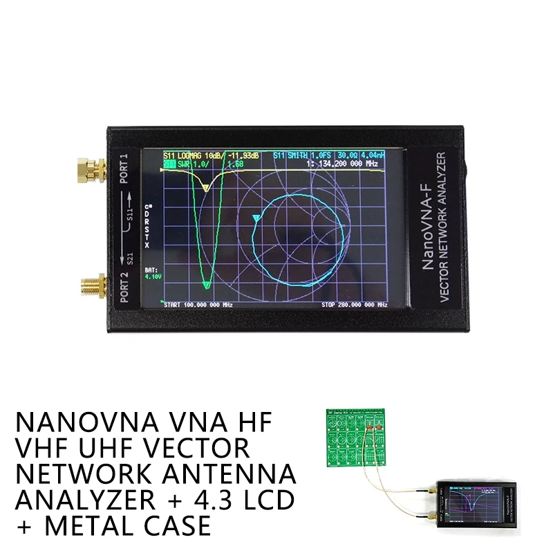 Векторная сетевая антенна PINTUDY NanoVNA анализатор сети HF VHF UHF + 4 3 ЖК дисплей