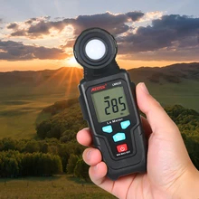 2 в 1 Люксметр легкий термометр метр 200000 Люкс свет высокоточный датчик люминометр светомер ЖК-дисплей с подсветкой