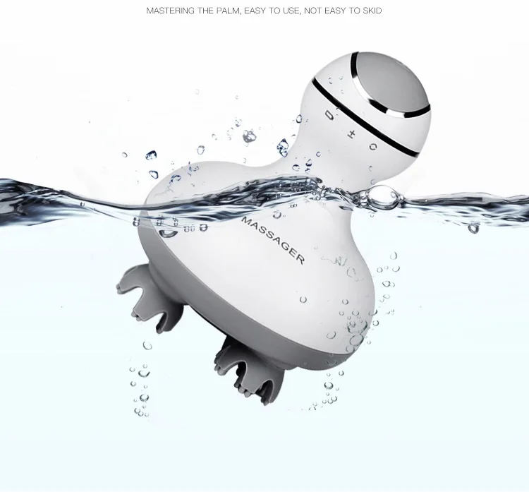 3D Waterproof Electric Head Massager Wireless Scalp Massage Promote Hair Growth Body Deep Tissue Kneading Vibration Roller