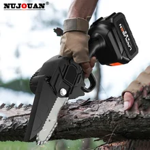 Minisierra eléctrica de podar para árboles frutales, herramienta extraíble con batería de litio para una sola mano, 4/6 pulgadas, 1200W