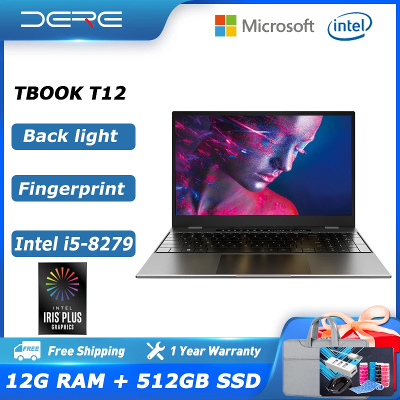 Dere Laptop TBook T12 15.6 inch FHD Intel Core I5 8279U 16GB 512GB SSD Windows 10 Dual band WiFi Gaming notebook Pc Portable|Laptops| - AliExpress