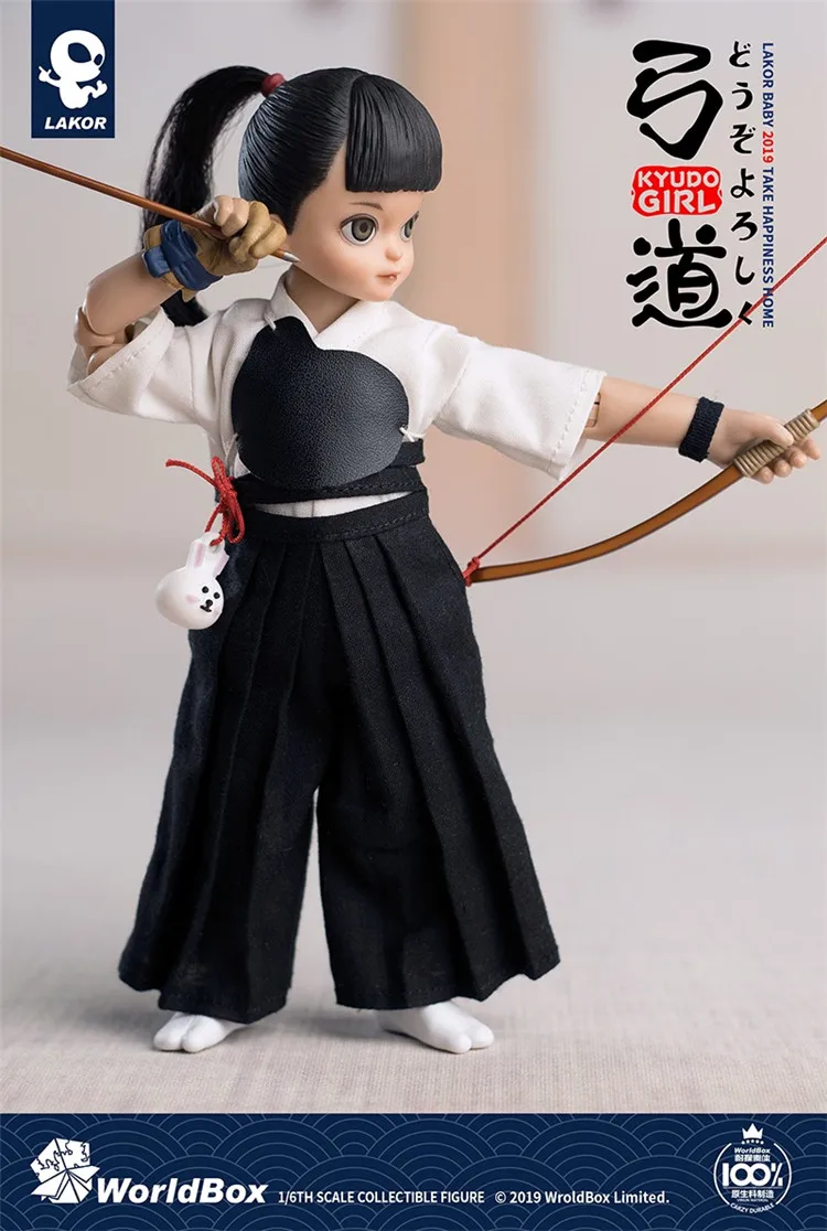 Детская экшн фигурка в наличии Lakor Baby 1/6 Kyudo Girl Little Samurai набор моделей