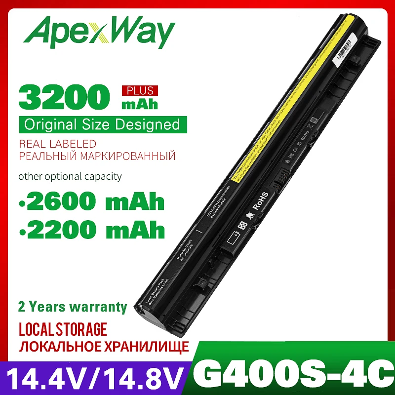 Аккумулятор 14 8 в для ноутбука LENOVO G400s G405s G410s G500s G505s G510s S410p S510p Z710 Series L12L4A02 L12L4E01 L12M4A02