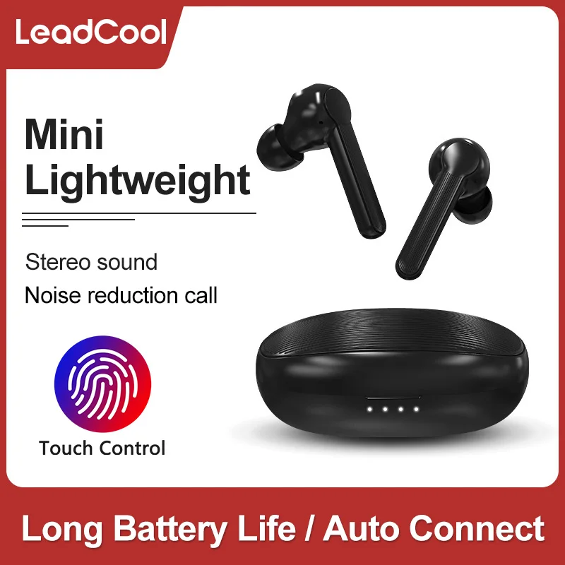 

Leadcool TWS 5.0 Bluetooth Earphone HIFI Stereo Wireless Earphones Sport Waterproof Headset With Mic Touch Control Mini Earbuds