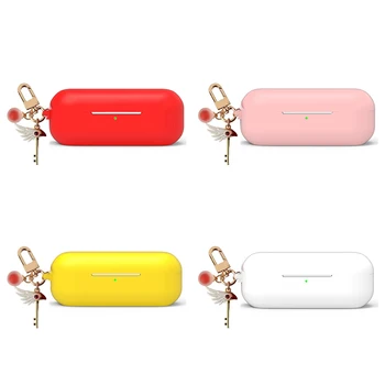 

Fashion keyring Headset silicon case For Huawei freebuds Lite For Huawei FreeBuds enjoy TWS keychain Earphone case funda capa