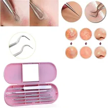 OUTTOP 5 шт./1 набор для ухода за лицом пятно от акне инструмент для удаления прыщей экстрактор инструмент для борьбы с комедонами Профессиональный универсальное Нержавеющее July17d