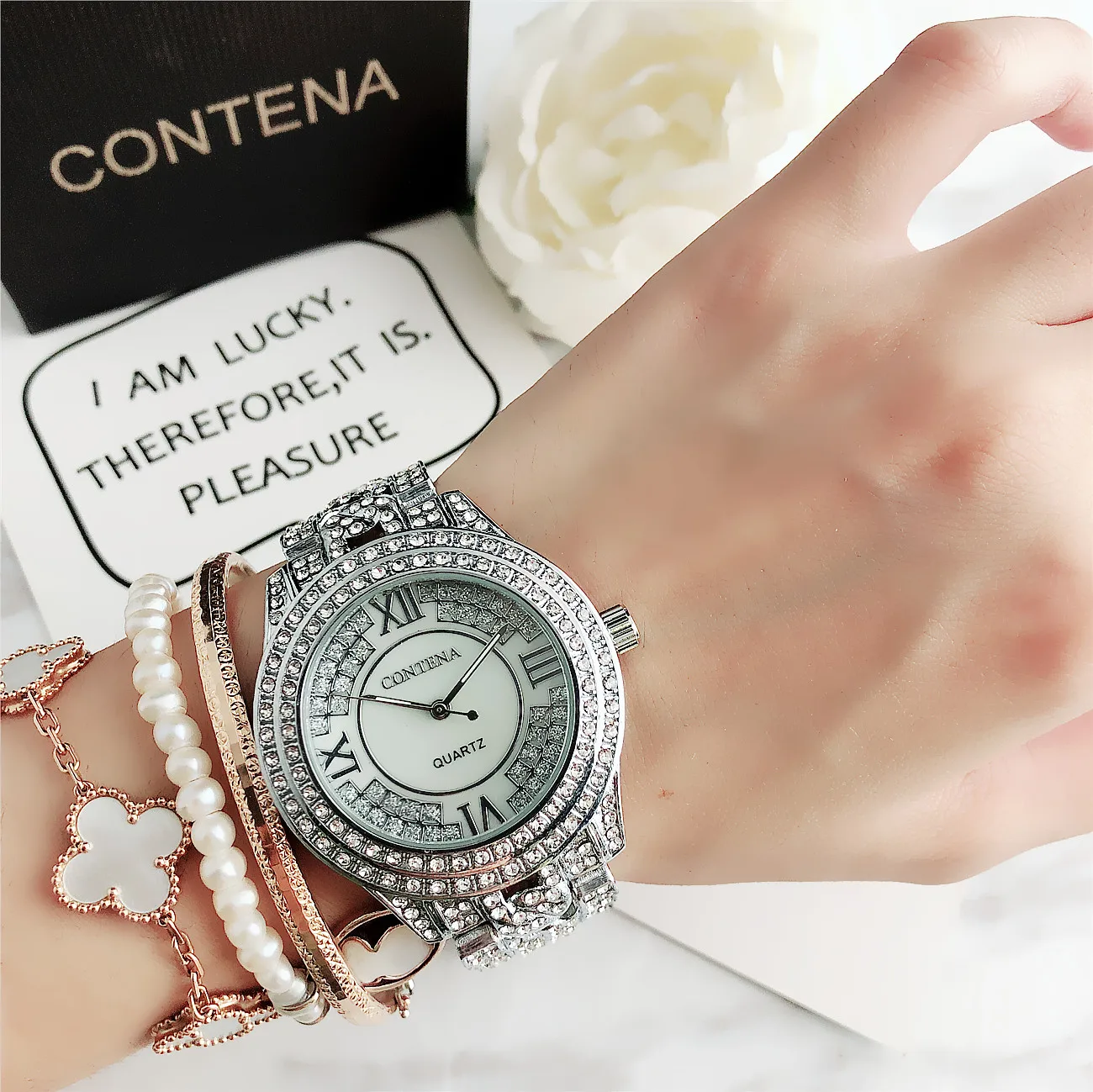 

7478MD foreign trade wise popular multi-functional night light high-end Ladies Watch