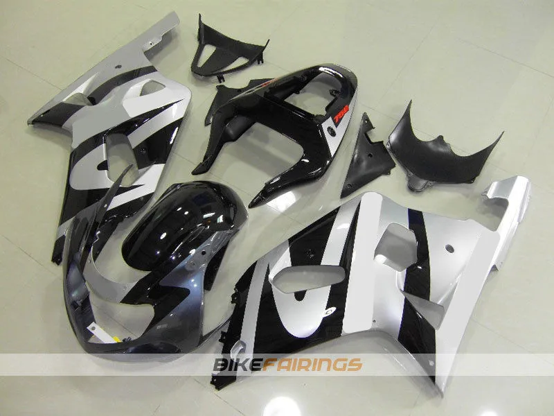 

New Complete Motorcycle Fairings Fit for suzuki K1 gsxr600 gsxr750 2001 2002 2003 ABS Plastic Cowlings Bodywork kit silver black