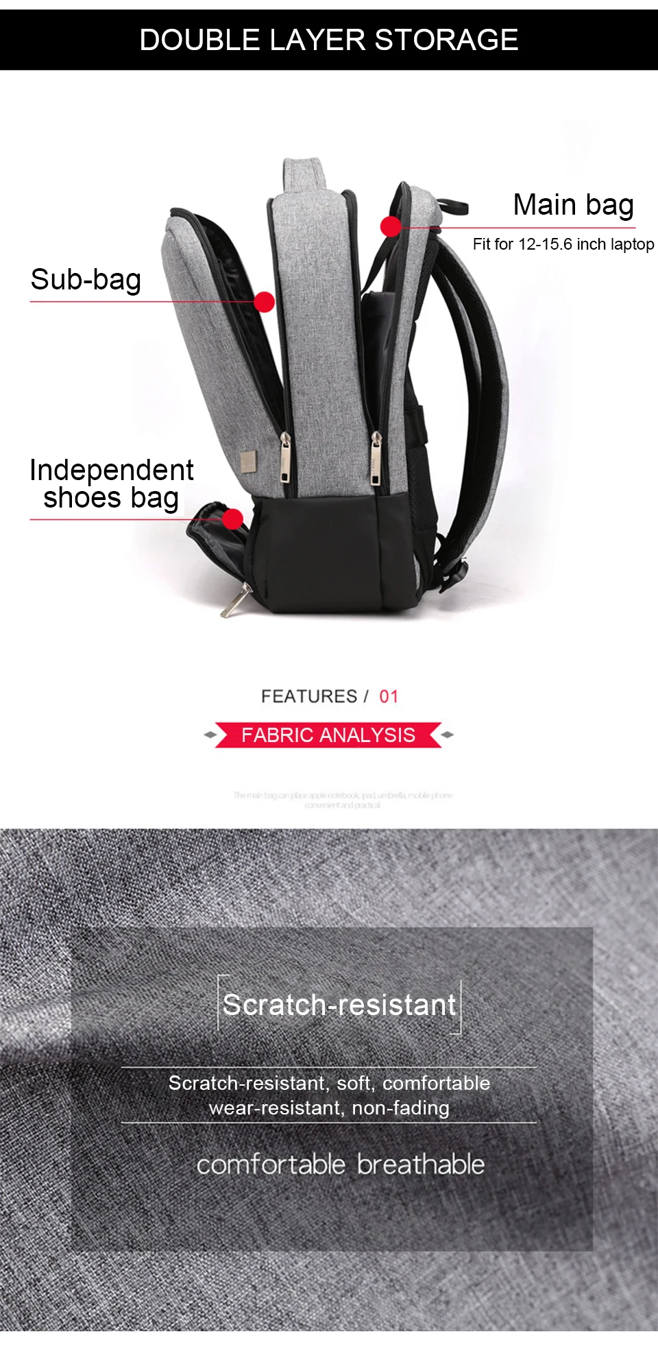 Mens Backpack Laptop Backpacks 17 Inch 15.6'' Anti Theft Male Business Bags Notebook Trip Back Pack Office Women Travel Bagpack (4)