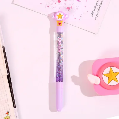 1 шт./лот гелевая ручка с единорогом Корея креативная Милая луна Единорог жидкий песок красочная ручка, канцелярские принадлежности для офиса школьные принадлежности - Цвет: C-Purple