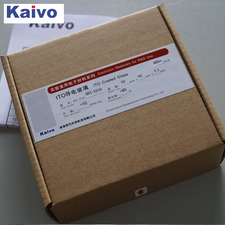 Стекло с покрытием Ито для исследований и разработок 10*10*1 1 мм 10 Ом/кв | Канцтовары