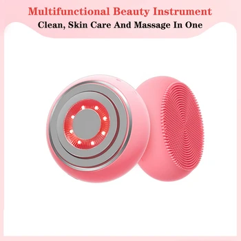 

Mini Ultrasonic EMS Facial Massager Cleansing LED Photon Light Therapy Skin Rejuvenation Device Microcurrent Face Lift Machine