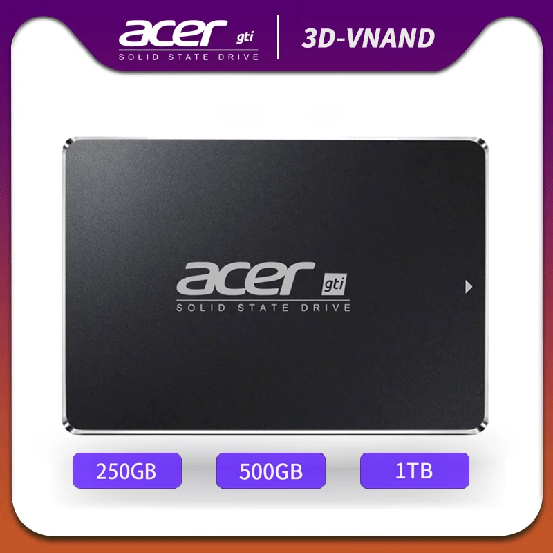 Acer ASN9A0/9B0/9C0 Внутренний твердотельный диск 250GB 500GB 1 ТБ gti SSD SATA3 2,5 дюймов для настольного компьютера/ноутбука/интегрированной машины