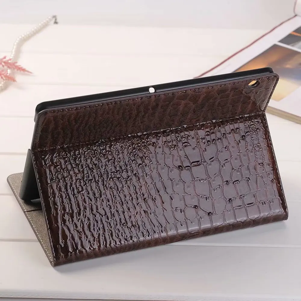 Кожаный чехол-книжка с крокодиловым узором для планшета huawei Mediapad T5 10 10,1 дюймов, защитный чехол для планшета+ ручка