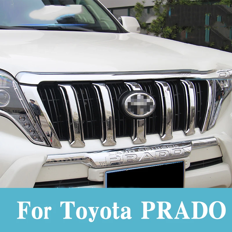 

Accessories For Toyota Land Cruiser 150 Prado LC150 FJ150 2014-2016 Front Grille Trims Bumper Protector Chrome Car Styling