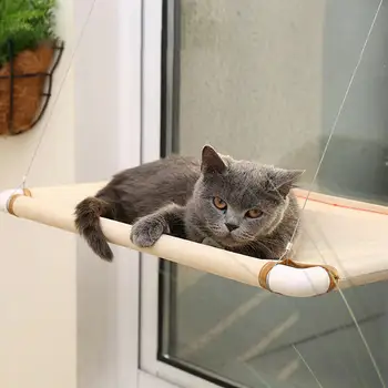 

Window Mounted Cat Hammock Pet Seat Super Suction Cup Hanging Cat Lounger Soft Warm Bed Kitten Supplies Rest House