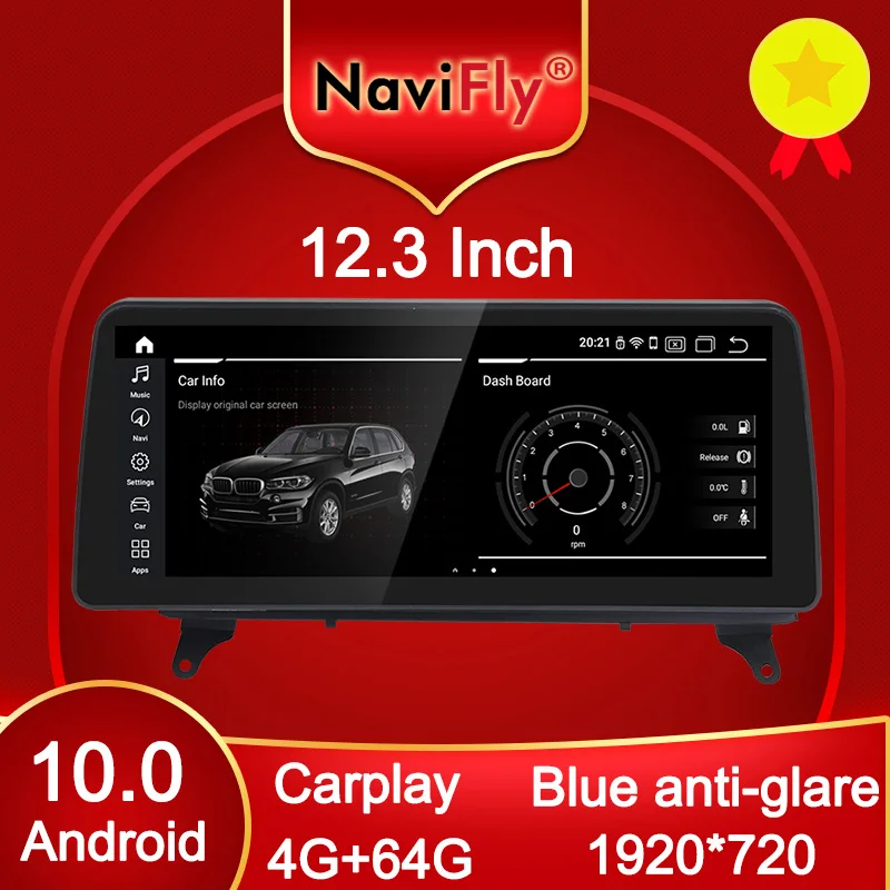NaviFly Qualcomm Android 10 0 автомобильный мультимедийный плеер для BMW X5 E70/X6 E71 (2007 2013) CCC/CIC