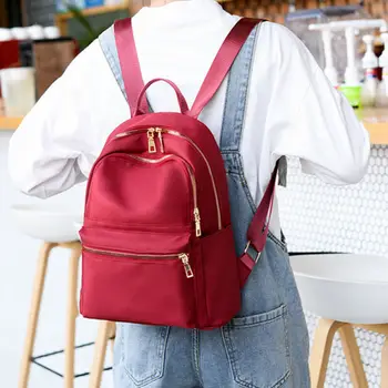 

Women Lady Backpack Purse Anti-Theft Rucksack Waterproof Oxford Cloth School Bag