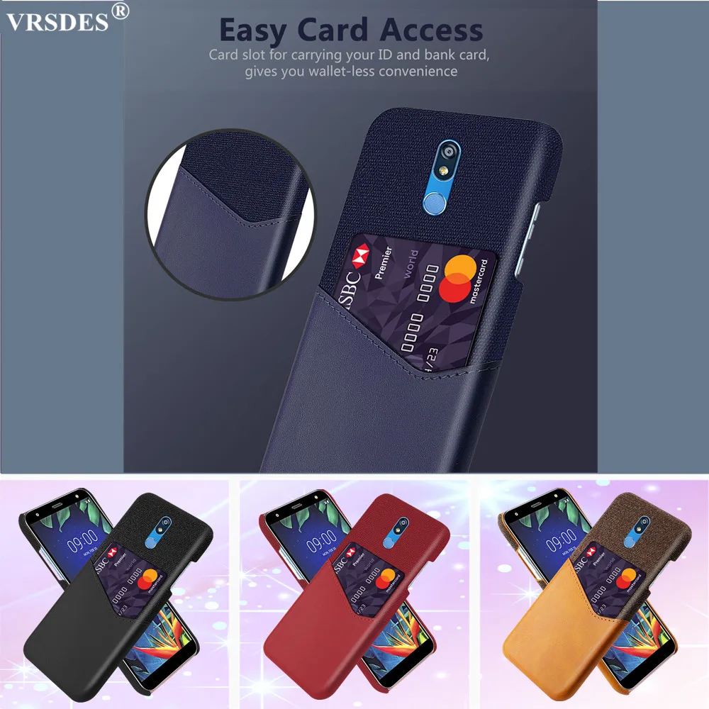Деловой чехол для LG K40 K50 K41S K51S карт искусственная кожа + Поликарбонат K 40 50 41S 51S K41s