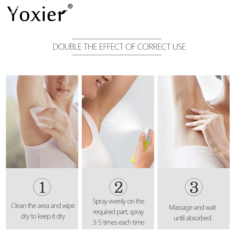 Yoxier Deodorant Spray Body Odor Dew Sweat Deodor Perfume Spray Unisex Armpit Odor Underarm Odor Remover Skin Care Product 20 ml