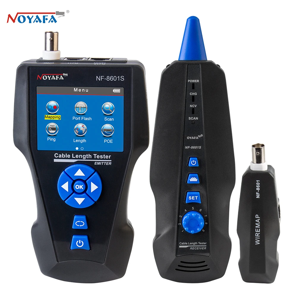 

NOYAFA NF-8601S Network Cable Tester Multifunction TDR Measure Length With PoE/PING/Port Flash Function Voltage Wiremap Detector