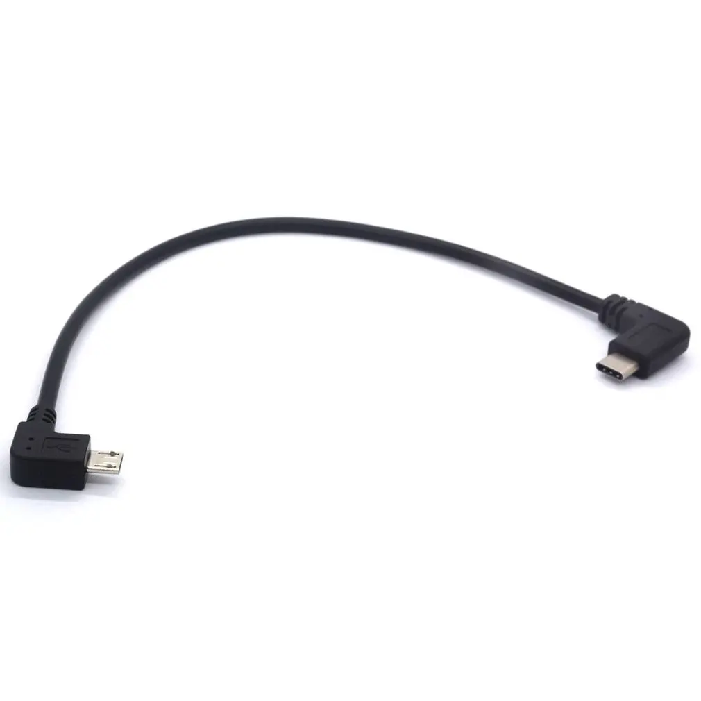 Кабель типа C к микро-usb, 90 градусов USB-C штекер к микро-b Мужской адаптер конвертер