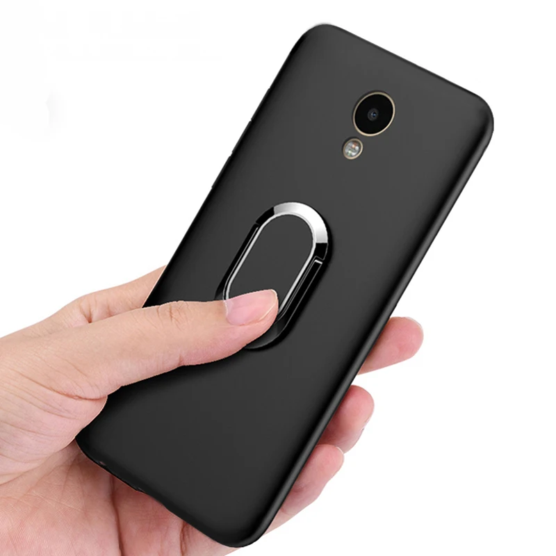 Cover For Meizu Pro 6 Plus Case Meizu Pro 6S Red Blue Black Classic Finger Ring 360 Degree Rotation Soft Silicon best meizu phone case brand