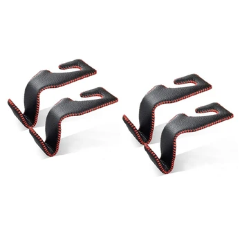 

4PCS Car Hook Back Seat Headrest Hanger Holder Hook Microfiber Leather Multi-Functional Hook for Bags,Wallets,Drinks Etc