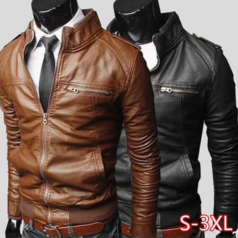 Mens Leather Jackets Men Jacket High Quality Classic Motorcycle Bike Cowboy Jackets Male Plus Thick Coats S-3XL 2020
