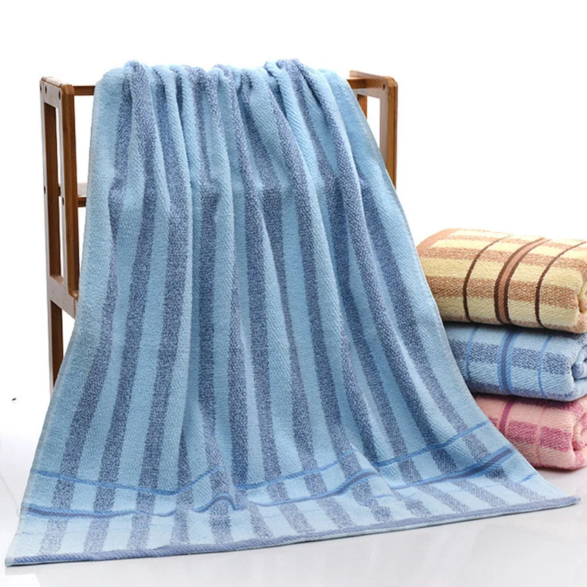 Pattern 2 Мягкое Полосатое банное полотенце, плотное, хлопок, однотонное, для душа, ванной комнаты, дома, спа, полотенца для взрослых, для детей, Handtuch 70*140 см Toallas - Цвет: Pattern 2
