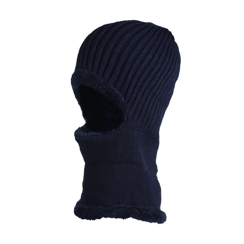 Зимняя теплая шапка Skullies Beanies, зимние шапки, мужские и женские шерстяные шапки, шапка-маска, вязаная теплая шапка унисекс - Цвет: BZQ
