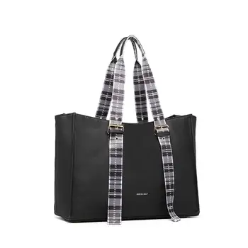 

Miss Lulu Ladies PU Leather Handbags Shoulder Bag Plaid Tartan Strap Tote Handle Bags for Women’s Work LH1924