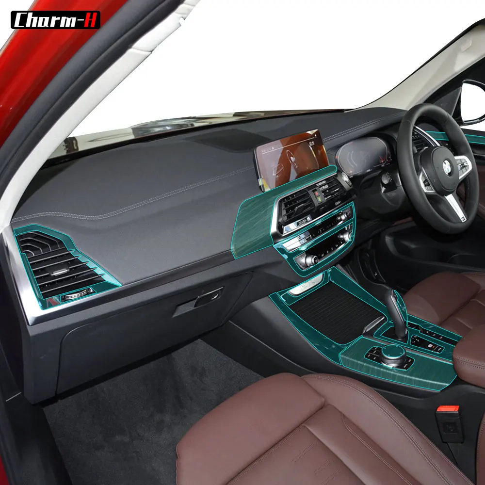 Invisible Center Console Gear Shift Knob Interior Trim TPU Protective Film Sticker for BMW X3 G01 RHD 2018 Styling Accessories