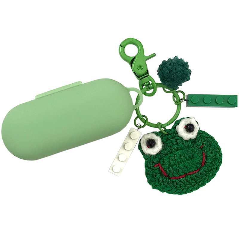 

Green Color Silicone Case for Huawei FreeBuds for Honor Flypods Lite Youth Version Earphone Protect Cover Decor Keyring Gift