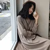 2022 New Autumn Plus Size 4XL Women Dress Loose Long Sleeve Ladies Vestidos Korean Style Button Dresses V-neck Brand Robe ► Photo 2/6