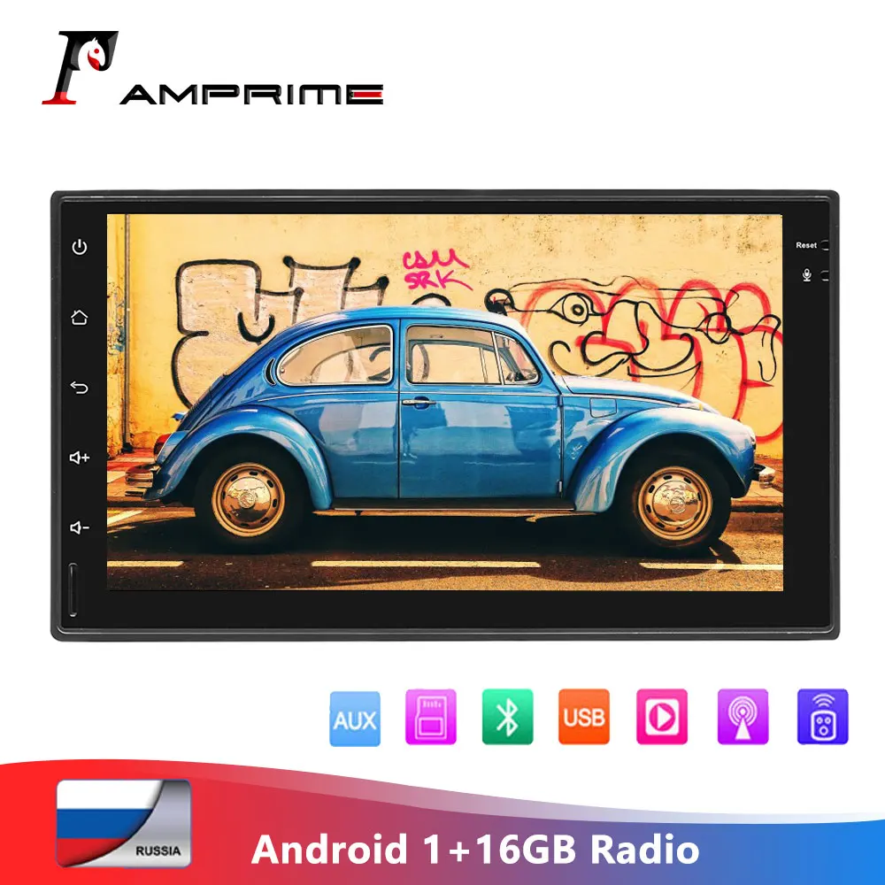 

AMPrime Android 1+16GB Autoradio 7'' 2din Car Radio Player GPS Navigation 2 Din WiFi Bluetooth Radio Stereo Multimedia Player