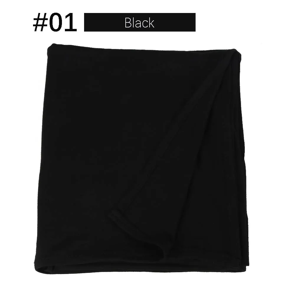 Muslim Women Premium Instant Cotton Jersey Hijab Scarf Jersey Hijabs Scarves With Hoop Pinless HeadScarves 53 colors