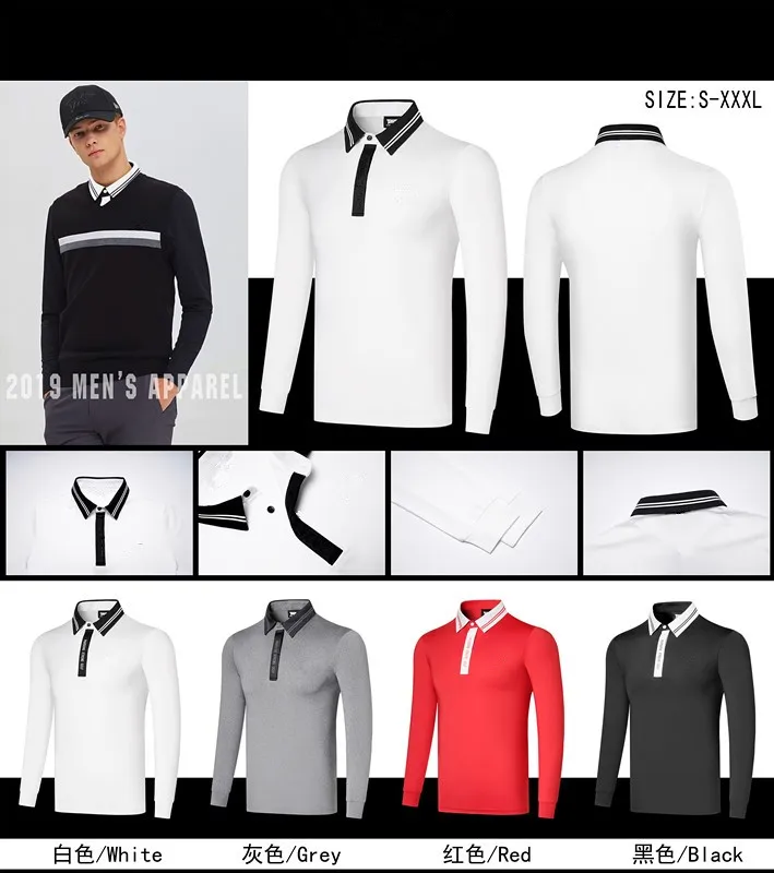 

Z Men's Sportswear Long Sleeve 2019 Golf Clothing Men's Long Sleeve T-Shirt Quick-drying Breathable Golf Apparel