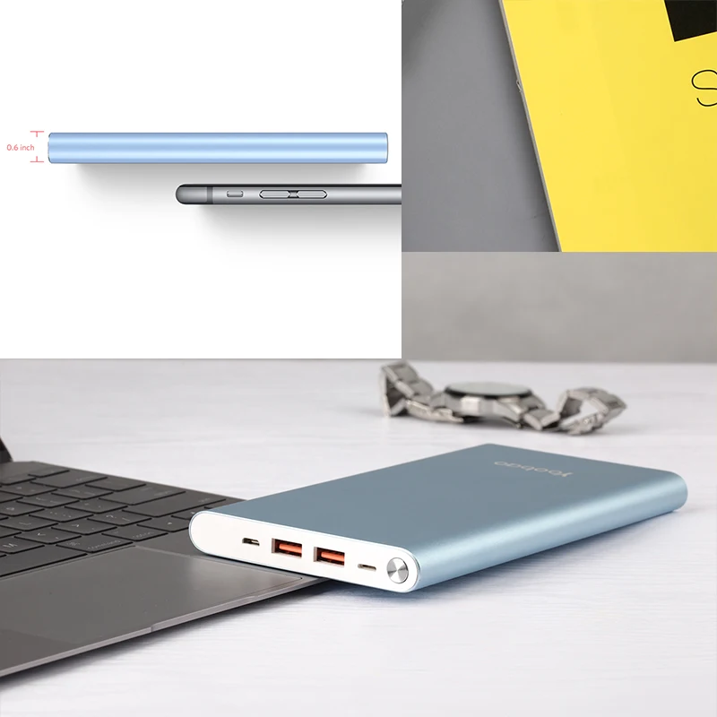  Yoobao A2 Power Bank 20000mAh Dual USB Output/Input Ultra Slim External Battery with Digital Displa