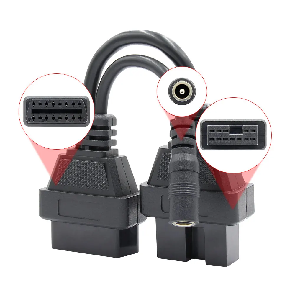12 Pin obd Кабель-адаптер для mitsubishi 12 pin obd2 кабельный разъем для 16 Pin OBDII Диагностический кабель для mitsubishi