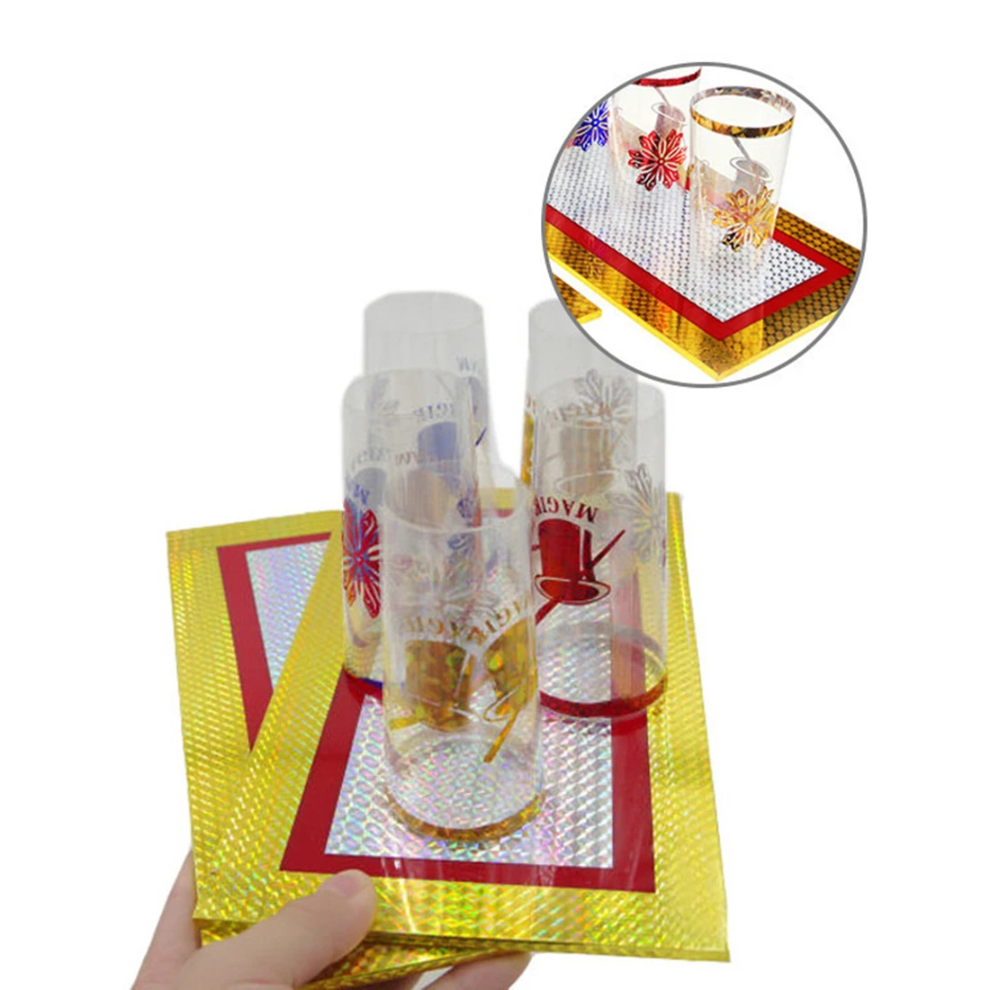 

Rowsfire Six Cups Out From Two Plates Magic Trick Cups Appearing StageÂ Magic Tricks BoardÂ Gimmick Prop