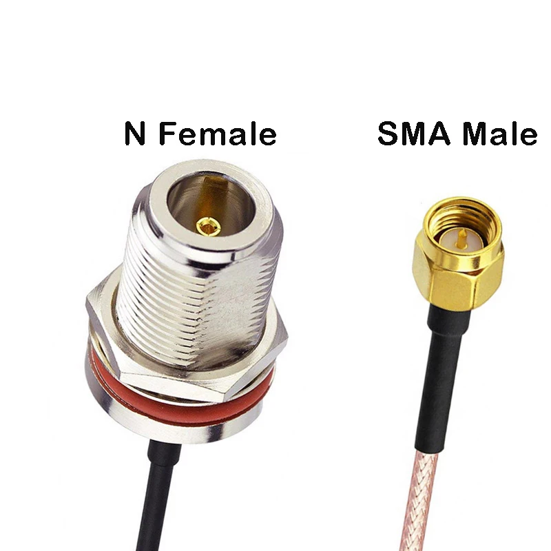 1PCS Waterproof N female to SMA Male extension cable SMA-J Plug Connector RG316 Pigtail RF Coaxial Jumper outdoor AP router sma male right angle to fakra k male female curry ral1027 connector rf coaxial extension cable rg174 pigtail jumper adapter