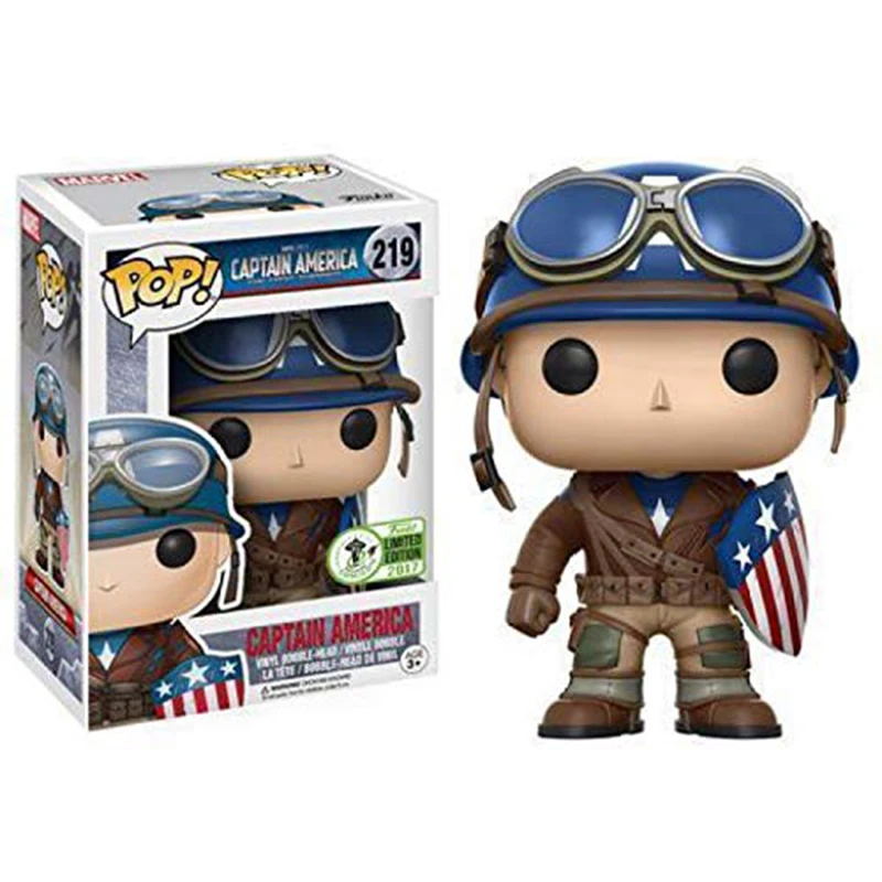 FUNKO POP Marvel Мстители Железный человек Капитан Америка виниловые фигурки Коллекция Модель день рождения Brinquedos игрушки 2F60 - Цвет: Captain America