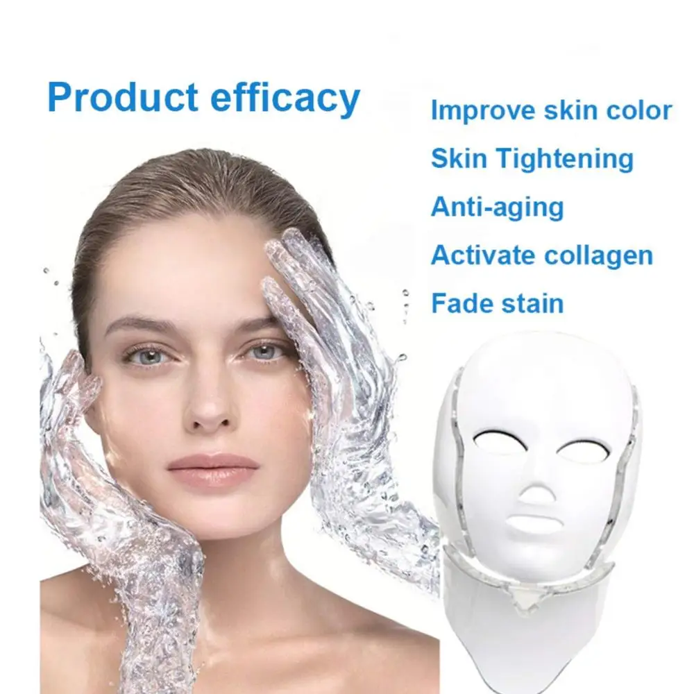 

New Anti Acne Wrinkle Led Phototherapy Steaming Machine Photon LED Facial Mask & Neck Mask Light Therapy Skin Care Rejuvenation