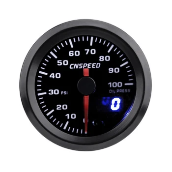 

Pointer Meter Design Car Oil Pressure Gauge Universal Pointer Meter Digital Display 12V 7 Colors