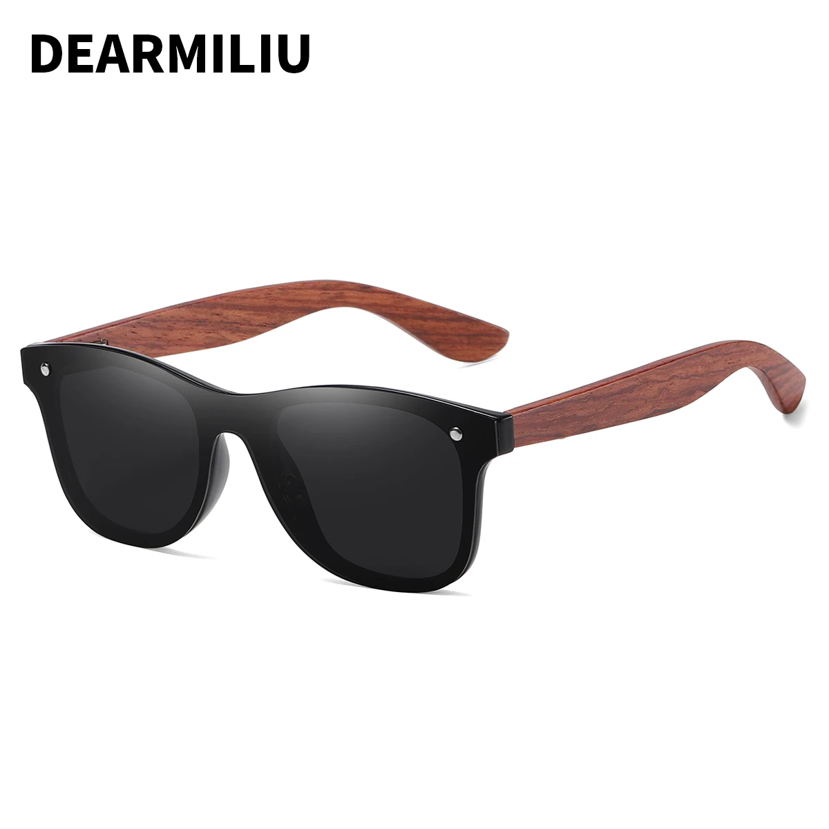 DEARMILIU, мужские солнцезащитные очки, поляризационные, ореховое дерево, зеркальные линзы, солнцезащитные очки для женщин, фирменный дизайн, цветные оттенки, ручная работа