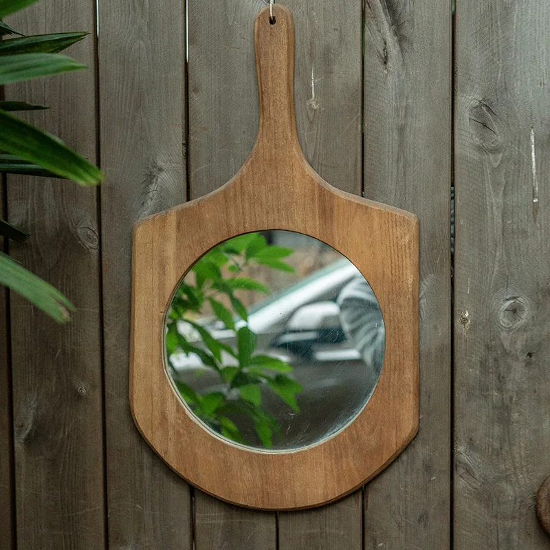 

Wood Paddle Wall Mirror Vintage Farmhouse Decor