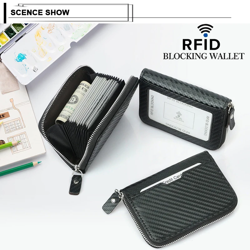 Мужской кошелек, многофункциональный, RFID, персональный, полосатый кошелек для монет, много слотов для карт, кредитный держатель для карт, повседневный мужской клатч на молнии
